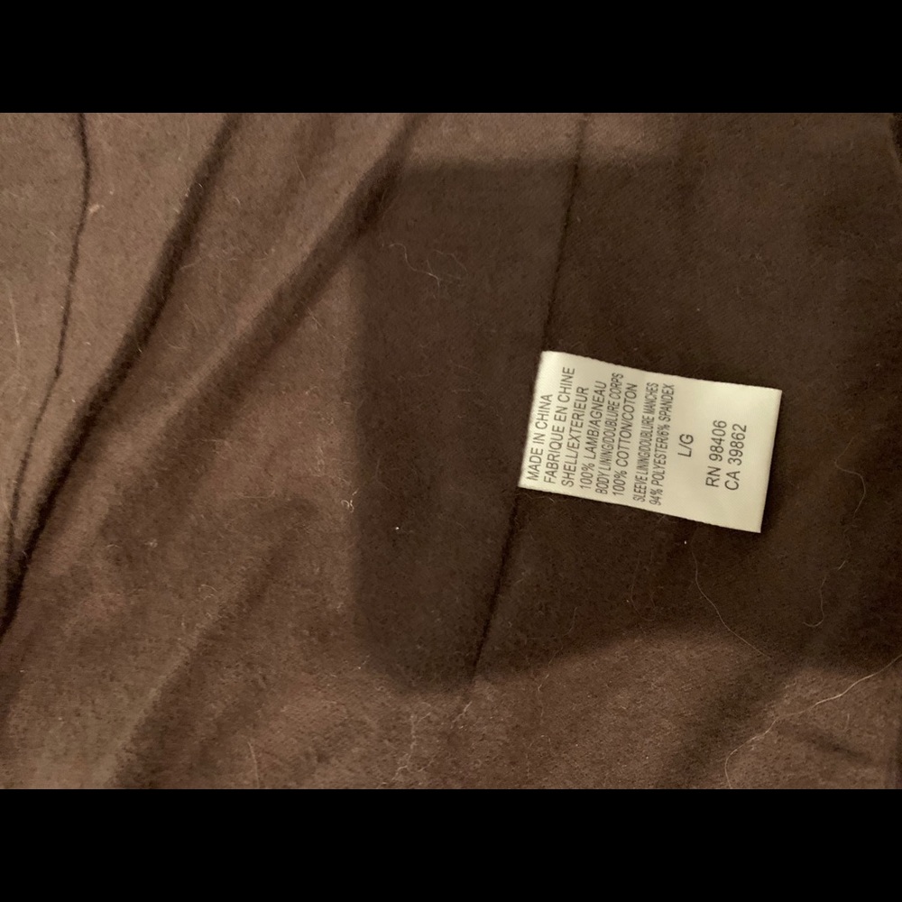 Jacket, leather, NWT, leather moto jacket. Removable fur collar - Picture 13 of 15